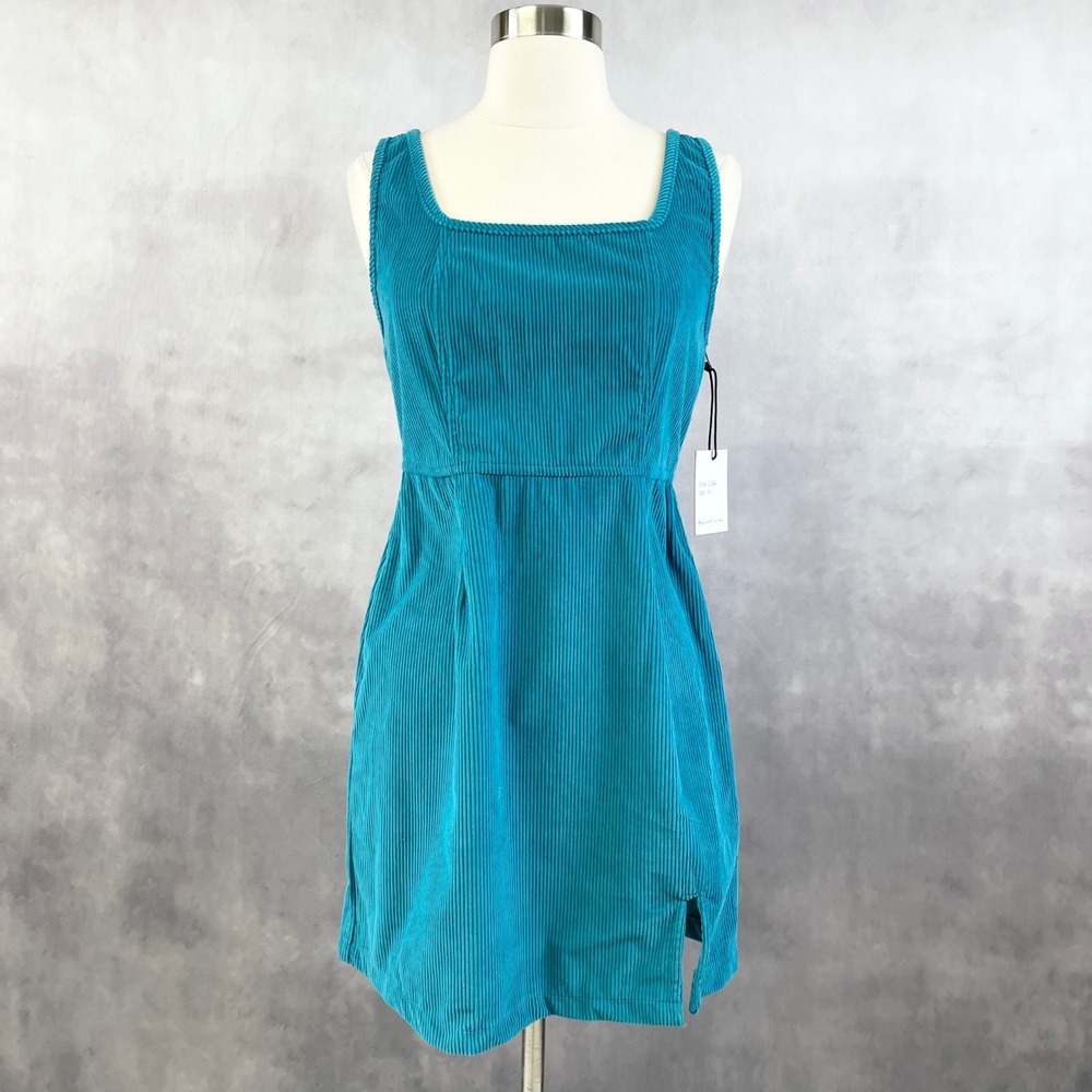 Japna Womens Corduroy‎ Mini Dress Medium Pinafore Y2K Cottage Indie Preppy Twee